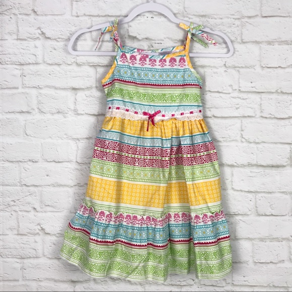 Blueberi Boulevard Paisley Striped Summer Dress 6X - Picture 2 of 8